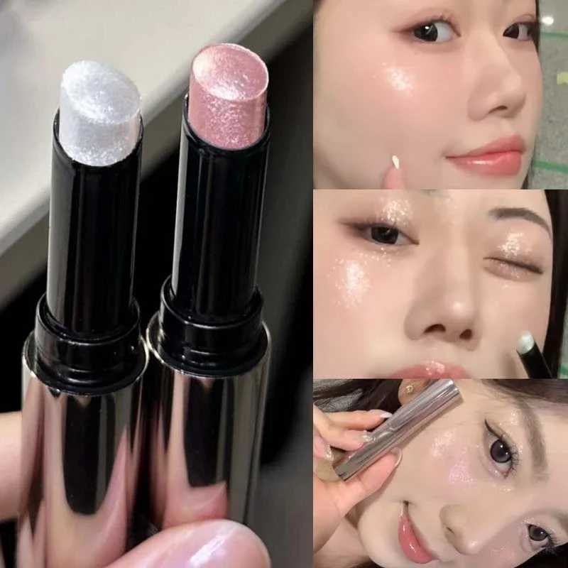 Shimmer Highlighter Stick Natural Diamond Glitter White Highlight Eyeshadow Pencil Contour Shading Brightening Face Body MakeupW250217