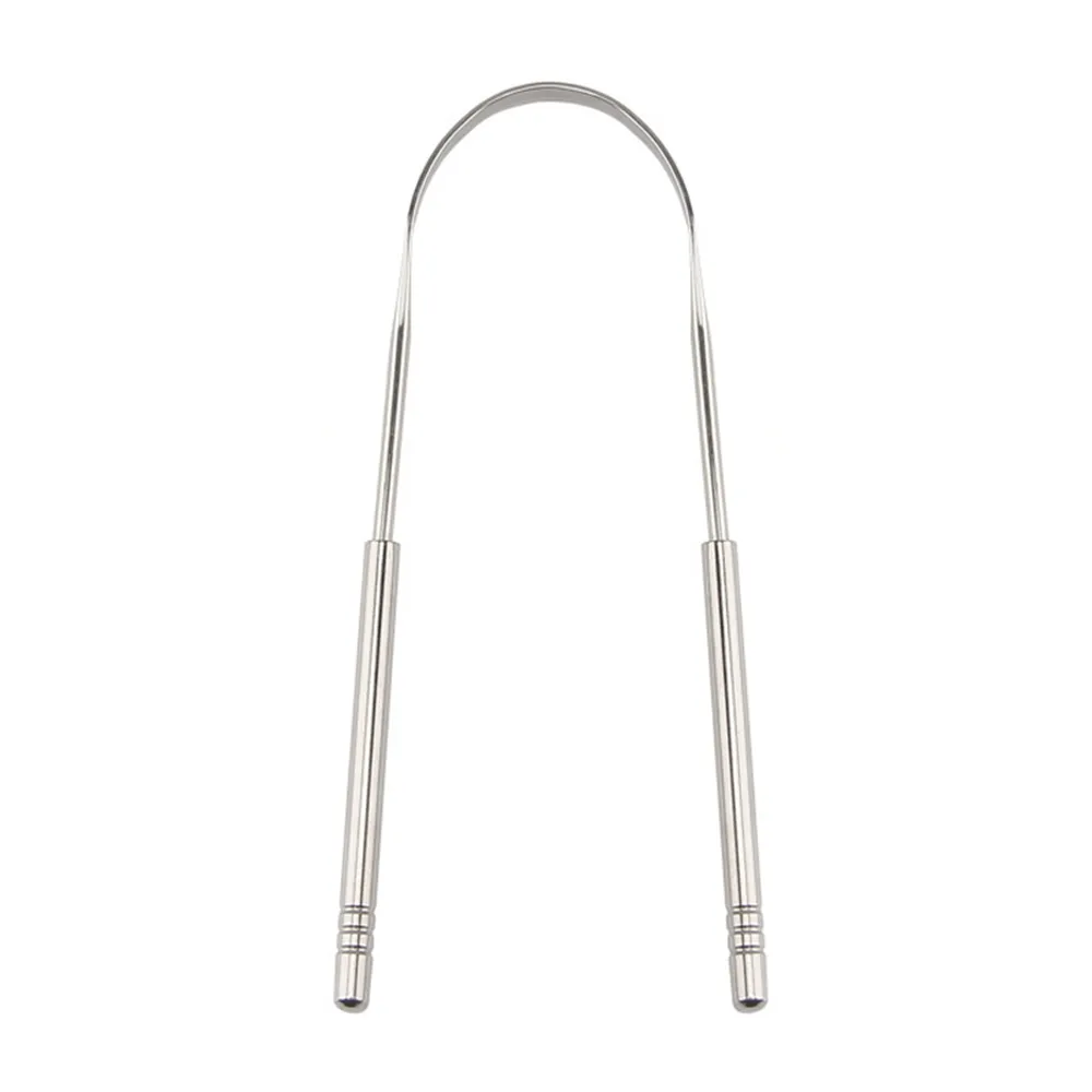 Stainless Steel Tongue Scraper Brush Cleaning Scrapers Oral Care Keep Fresh Breath Improve Oral Hygiene Tongues Cleaner Tools W1477 LL