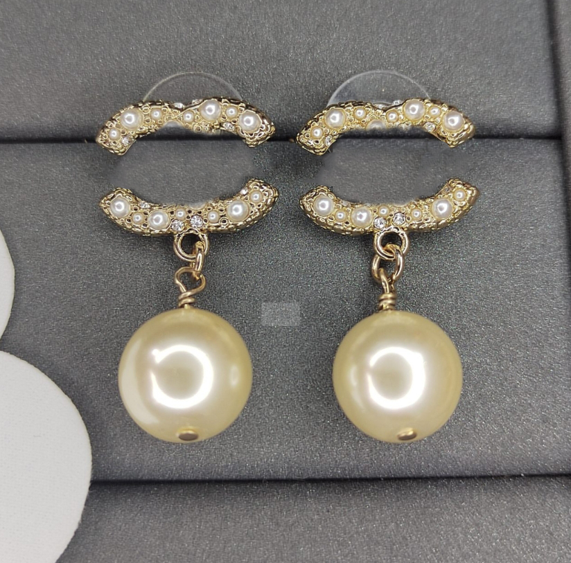 Sier Ear Stud Women Pearl Earrings Earr Bride Wedding Party Earring Jewerlry