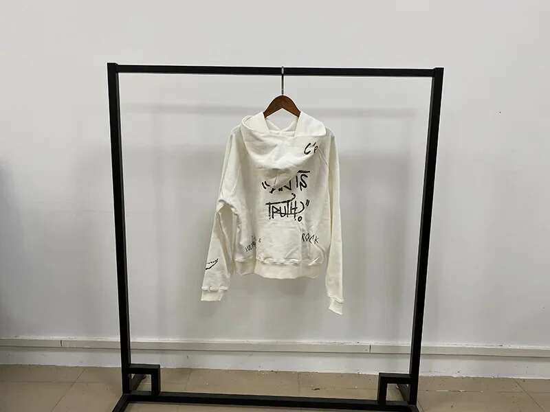 Graphic print hoodie white cotton Hoodies Women Autumn Winter classic hood long sleeve front pouch pocket Sweatshirts women