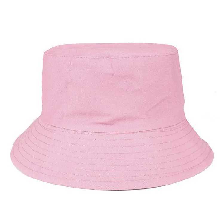 One piece custom bucket cap suitable for children Bob parents children Panama solid wide Brim cotton cap unisex Sunbonnet Fedoras fisherman hat W25021