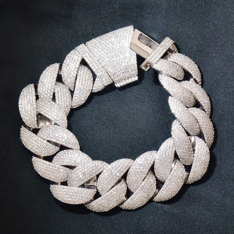 7 -30 Hip Hop 5CZ Stone Bling Iced Out 20mm Heavy duty Solid Round Cuban Miami Chain Necklace Mens Rap Singer Jewelry 250214