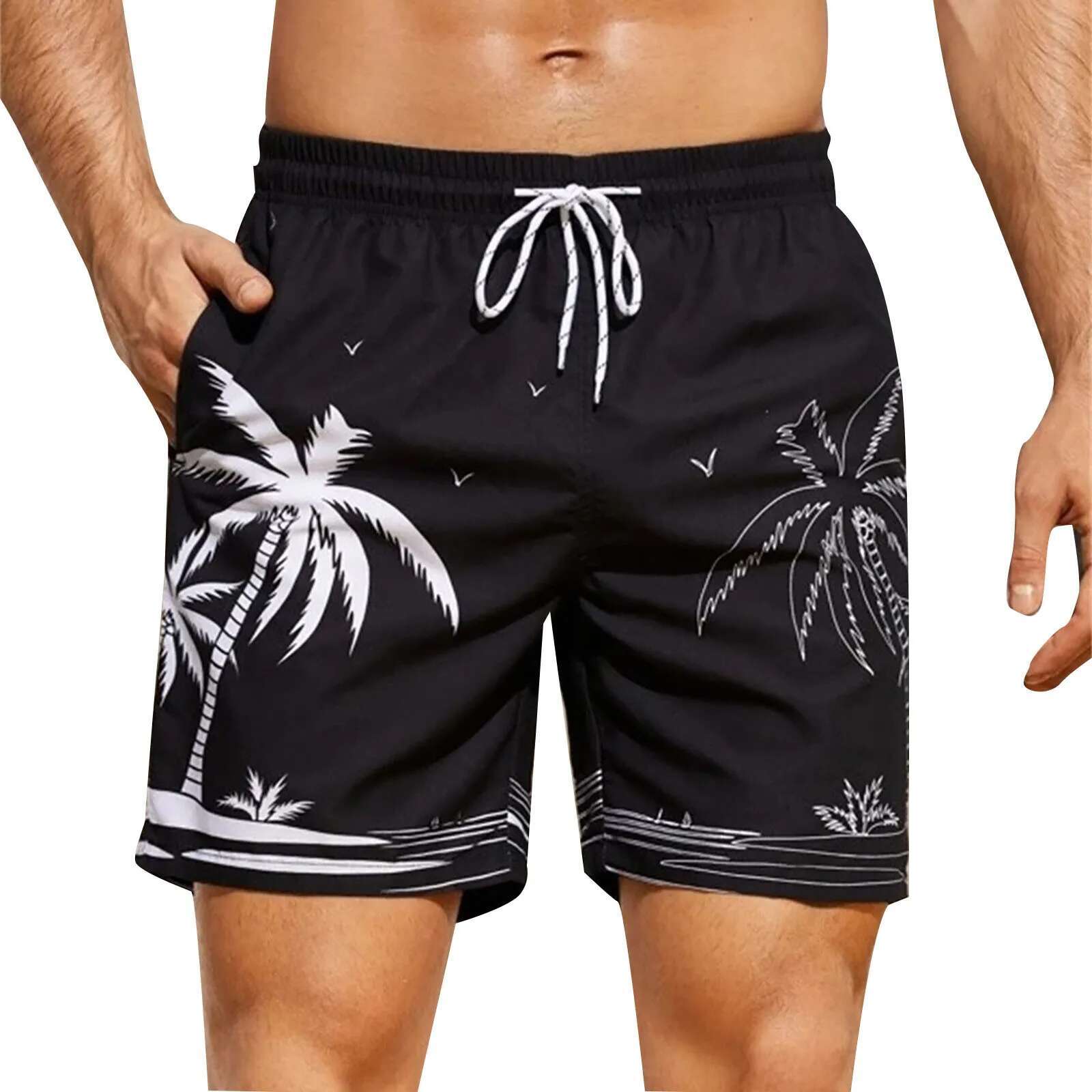 2025 Men's Spring And Summer New Loose Casual Street Tie Beach Print Men's Designer Shorts Outdoor Basketball Training Sports Shorts Ropa Ho