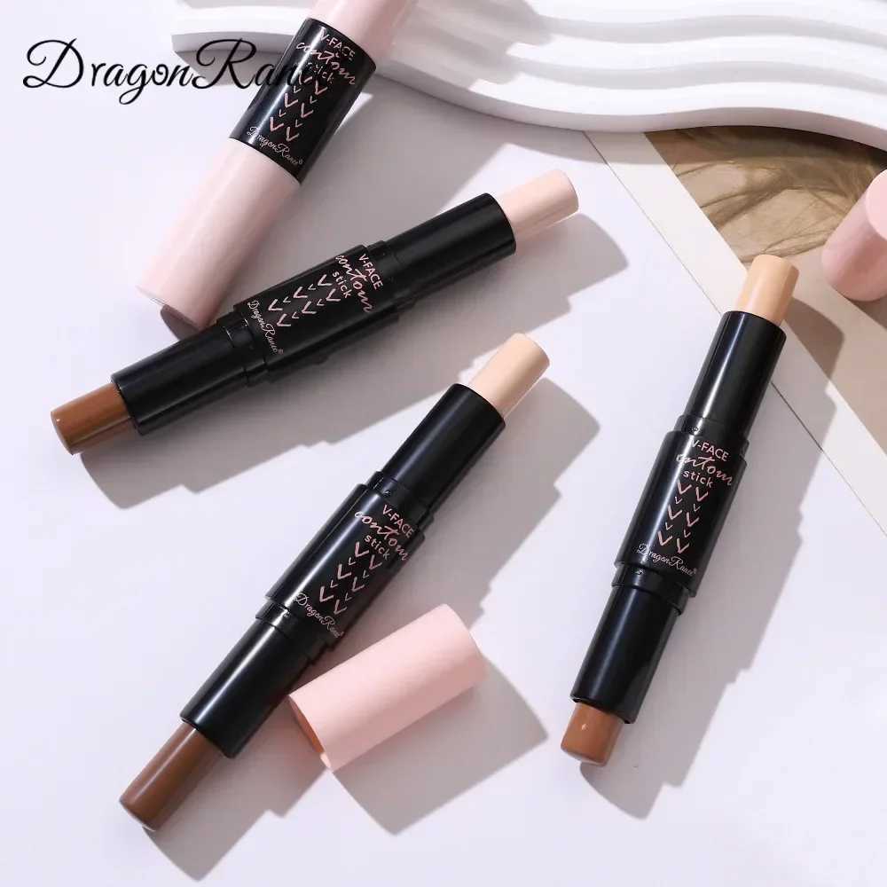 Double sided contour highlight stick waterproof durable oil control matte concealer pencil corrector skin tone pen makeupW250217