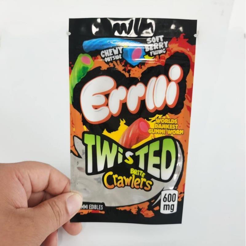 600mg empty bags infused CRAWLERS VERY BERRY GLOWWORMS LOL Packaging mylar bags Xvtgt Fwcql