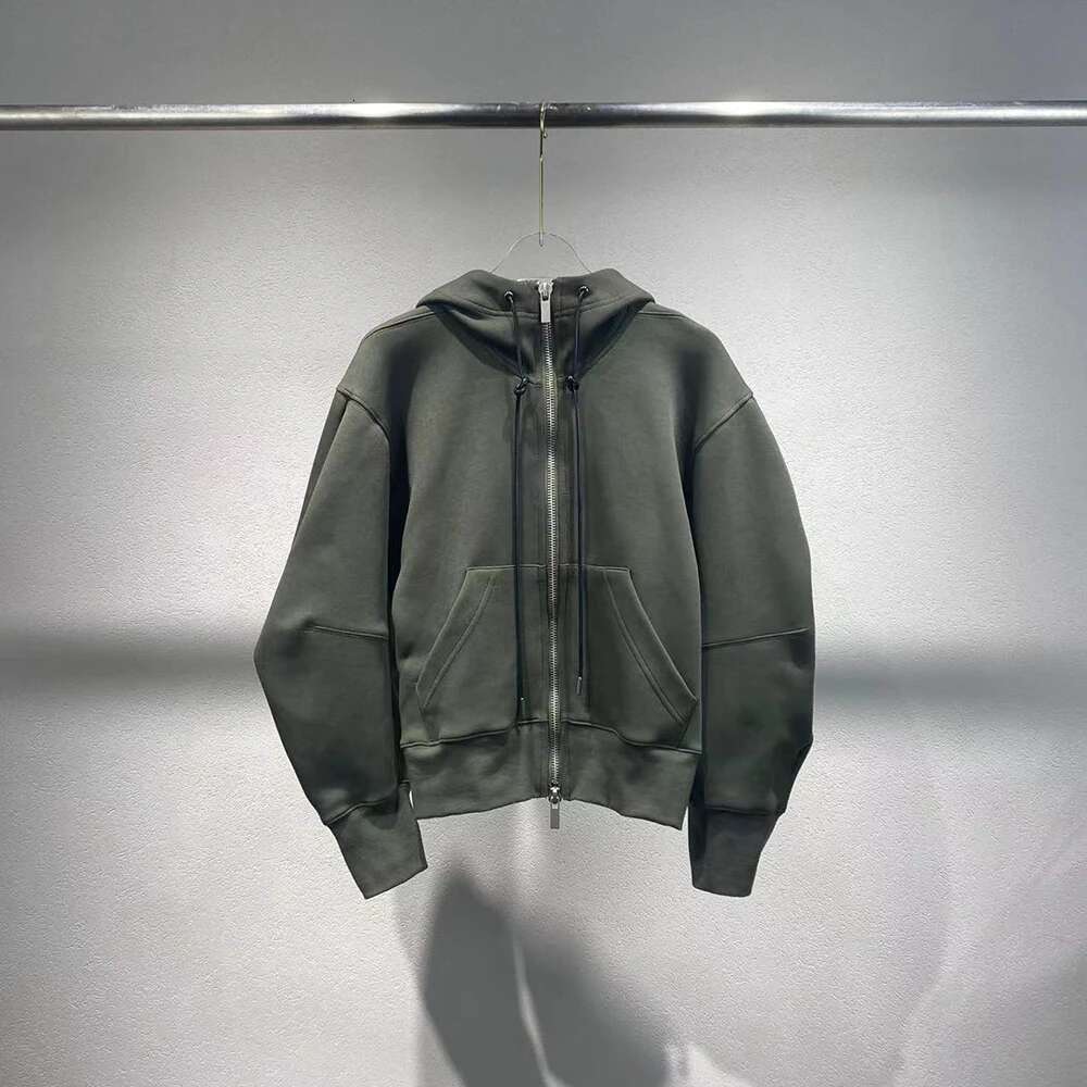 Cotton Blend Women Sweatshirt Y2k Simple Casual Loose Commuter Hundred Long Sleeve Hooded Jacket Tops 2025 Autumn New