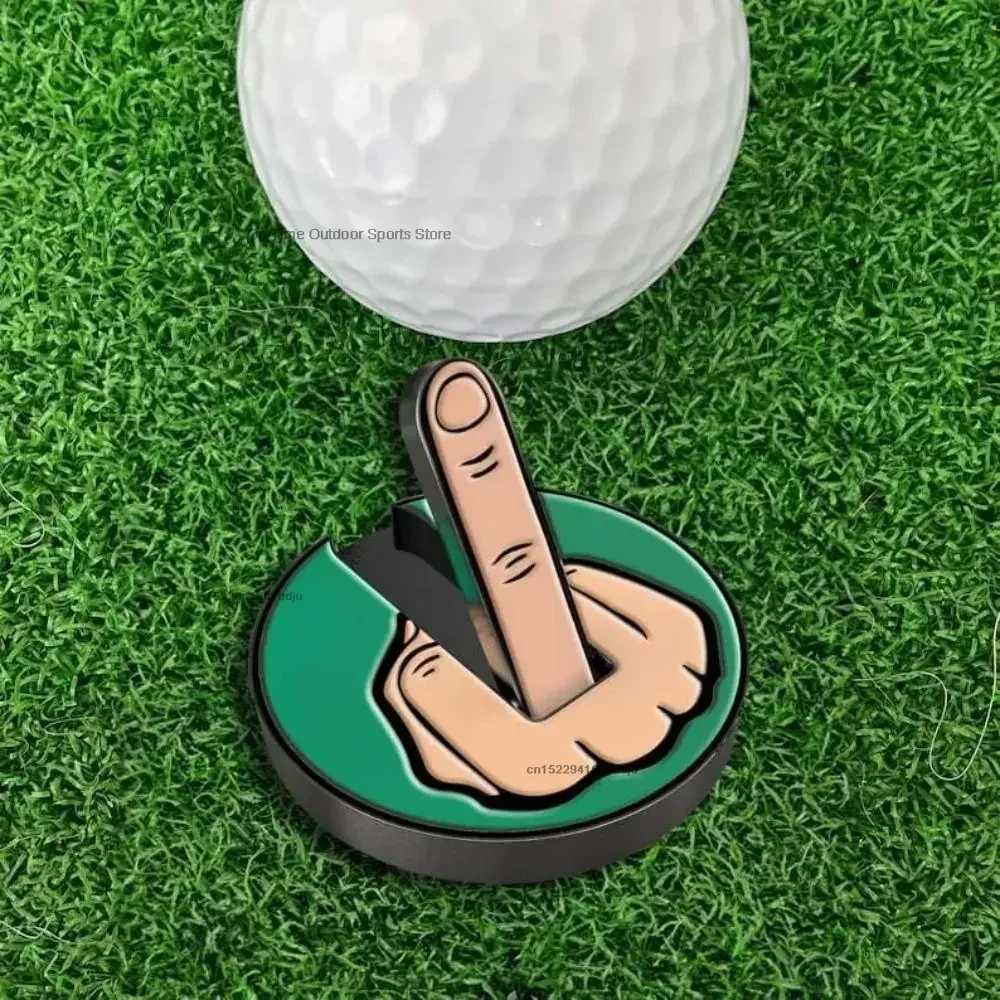 Funny Middle Finger Golf Ball Marker Golf Hat Clip Marker Magnetic Removable Golf Ball Position Mark Training AccessoriesW250215