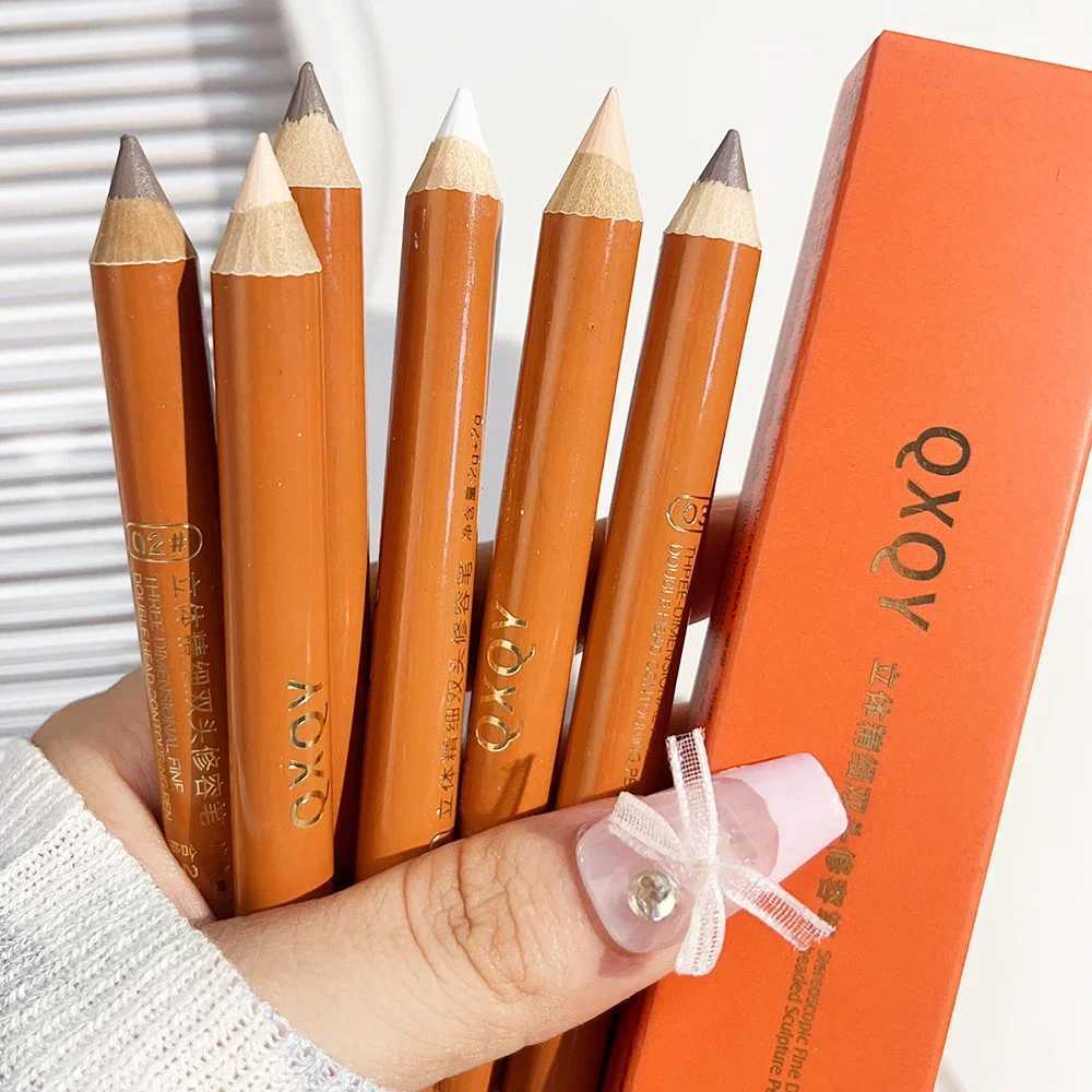 Highlighting Contouring Pen 2 IN 1 Brightening Skin Sculpting 3D Nose Shadow Concealer Pencil Matte Smooth Bronzer Korean MakeupXJ250217