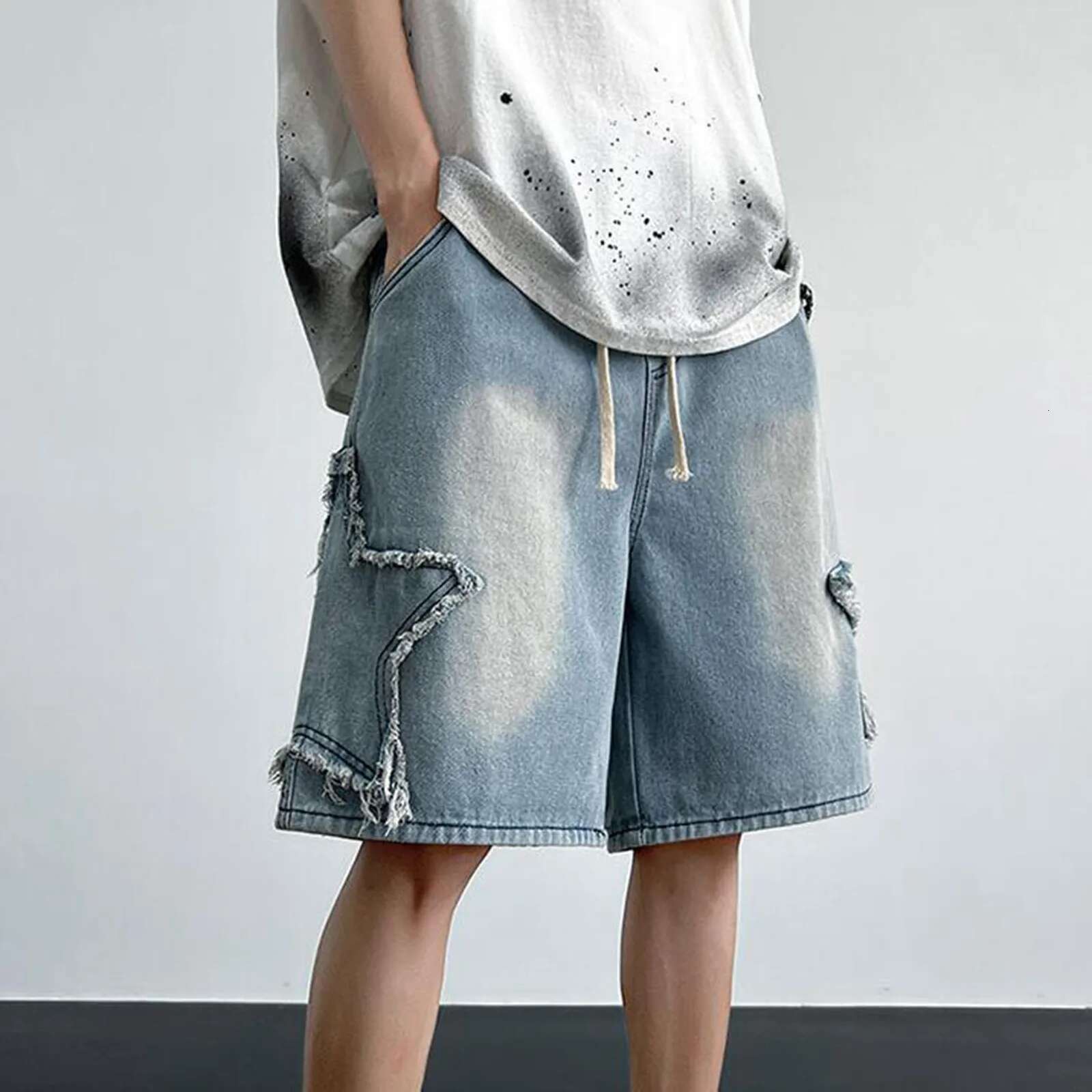 Light Luxury Outdoor Casual Work Clothes Shorts Men's Designer Short Loose Sports Pants Men's Denim Shorts Summer New Design Casual Hip-hop 