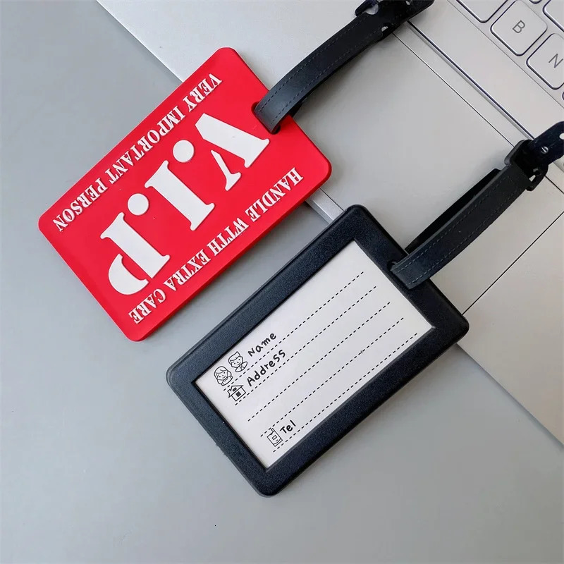 Travel Accessories Creative Baggage Boarding Tags Luggage Tag Animal Cartoon Silica Gel Suitcase ID Address Holder Portable Label 250214