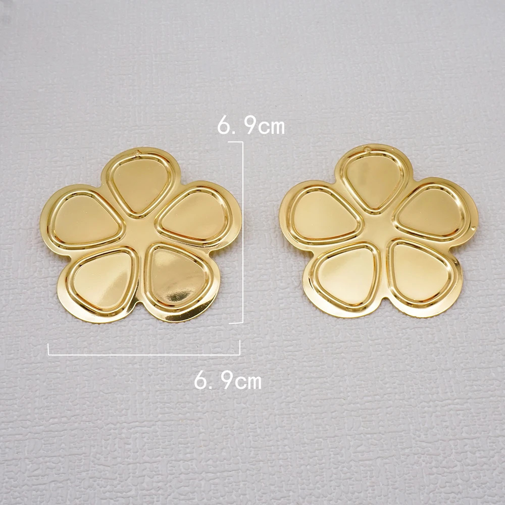 Fashion Copper Flower Earrings Gold Color Big Drop For Women Dubai Jewelry Wedding Party Gift Accessories 250213