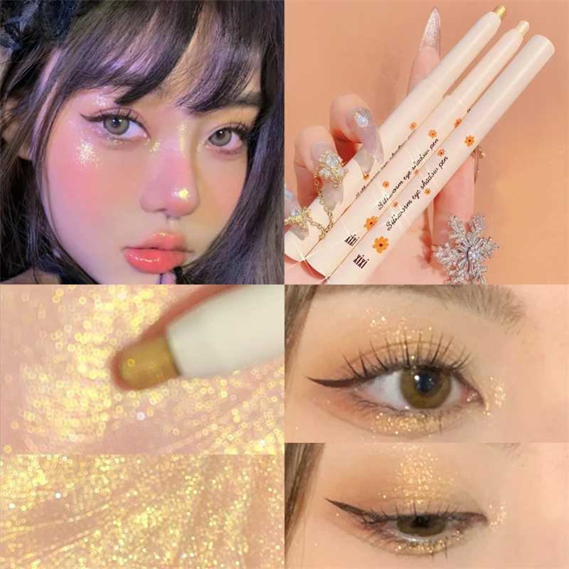 Face Makeup Highlighter Pencil Pearl Brightening Cream Diamond Blue Gold Silver Long Lasting Waterproof HighlighterXJ250217