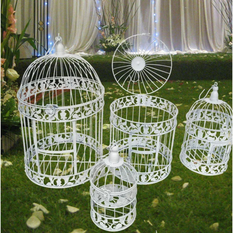 Fashion Large Antique Decorative Bird Cages Hand Made Classic Iron Birdcage for Wedding Decoration 250206