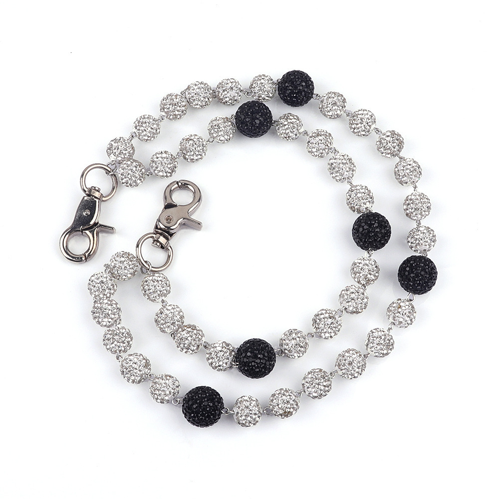 Hip hop mens and womens pants chains high-quality diamond studded beads prayer beads waist chains body chains accessories 250122