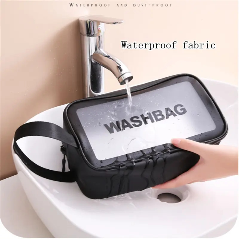 Portable travel washing bag womens transparent waterproof makeup storage large capacity cosmetics organizer beauty 250213