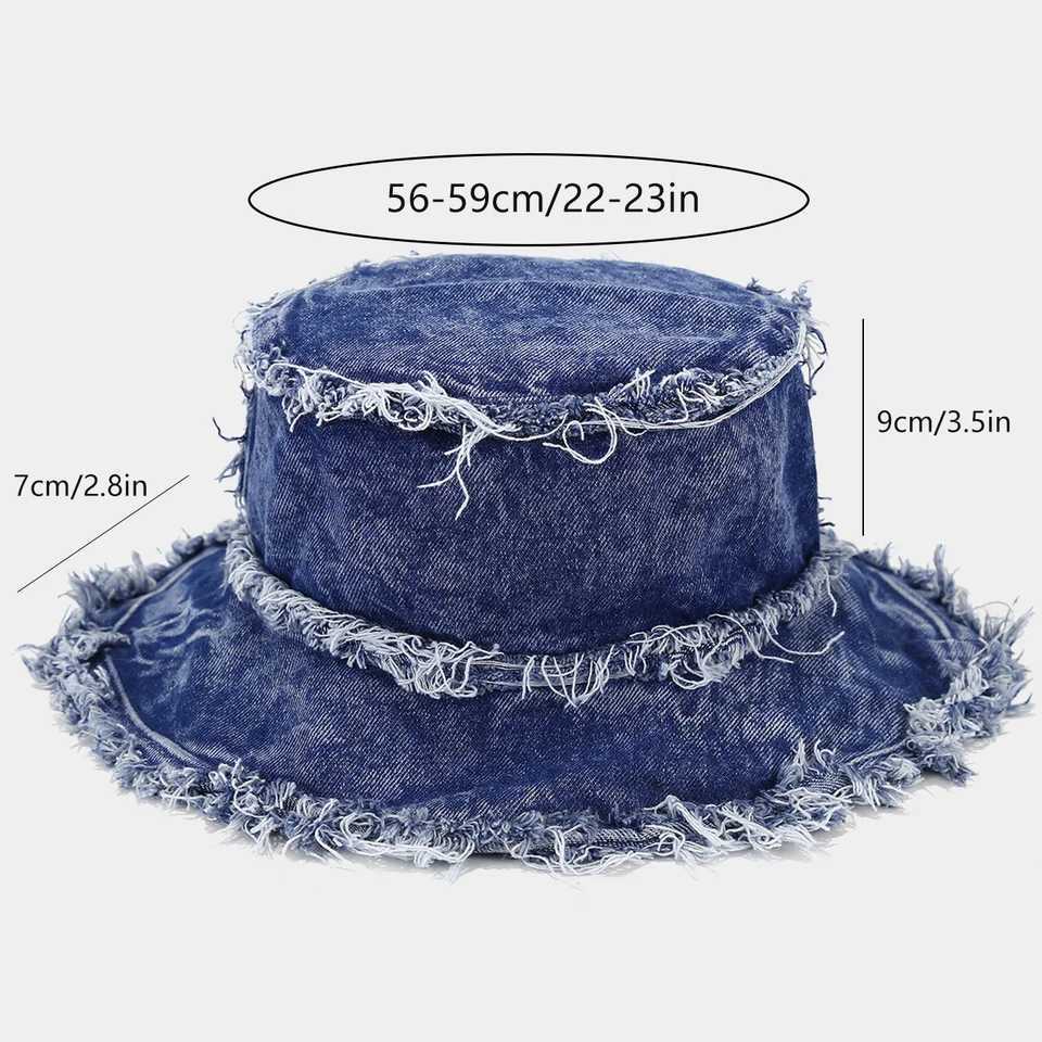 Korean version of new washed edge large brim double-sided basin hat fashionable street hip-hop solid color fisherman hat W250217