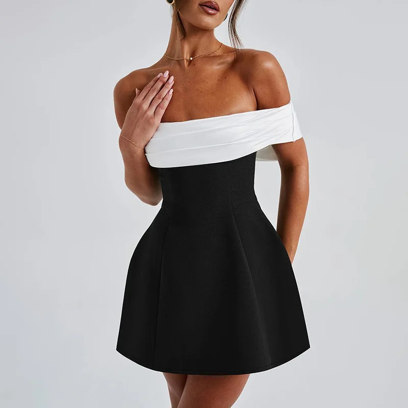 Avrilyaan Off Shoulder Backless Short Sexy Aline Dress Women Elegant Party Slash Neck Bodycon Mini Summer Vestidos 250214
