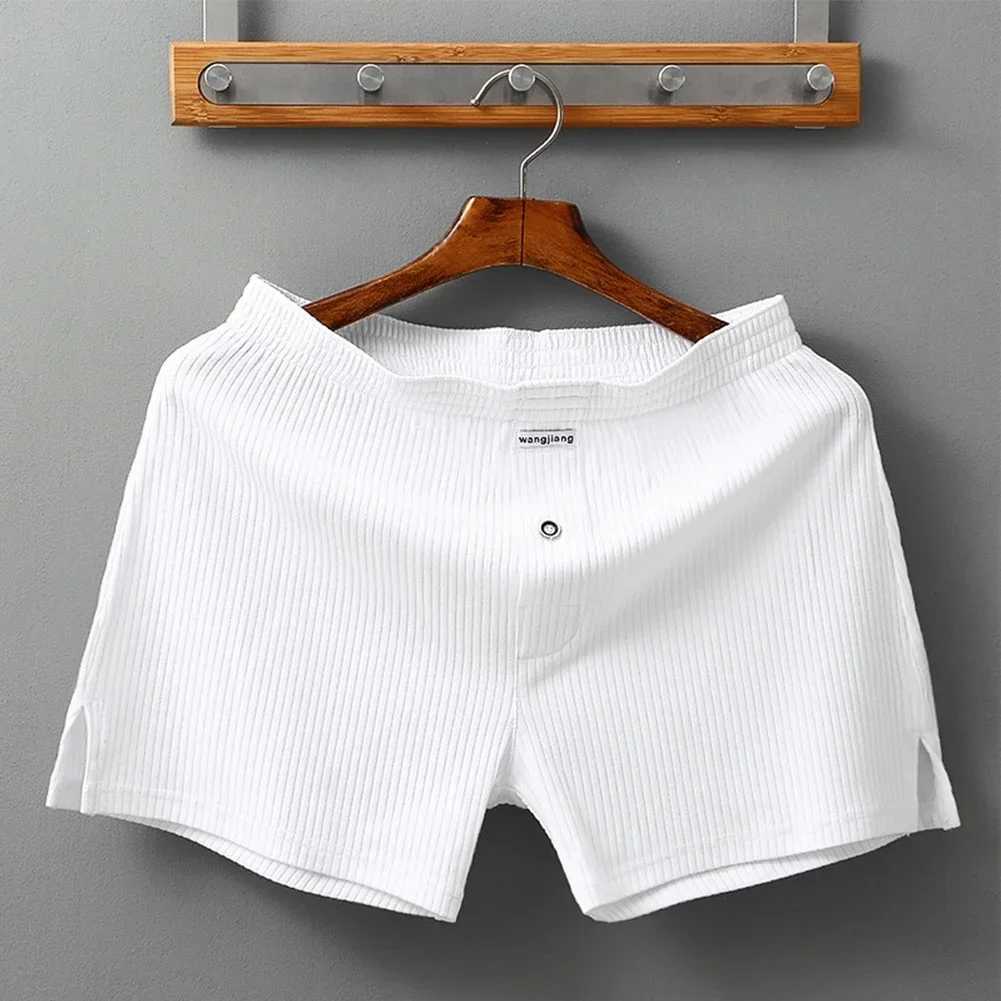 Sexy Men Cotton Boxer Briefs Convex Pouch Underwear Shorts Trunks Comfort Underpants Threaded Arrow Pants Elastic Male PantiesT250310