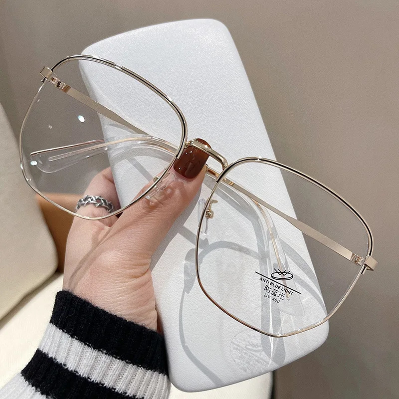Big Size Square Shape Womens Eyewear Frames Blue Light Blocking Women Glasses Frame Korean Stylish Eyeglass 250114
