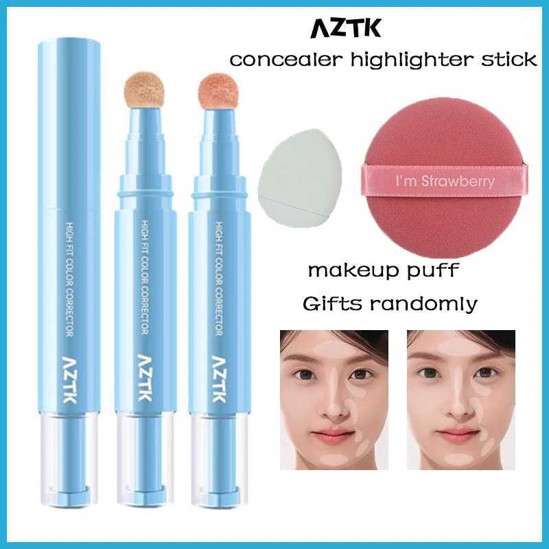 AZTK High Fit Color Corrector Liquid Concealer Pen Highlighter Stick Brightener Contouring Moisturizing Lightweight Powder CreamXJ250217