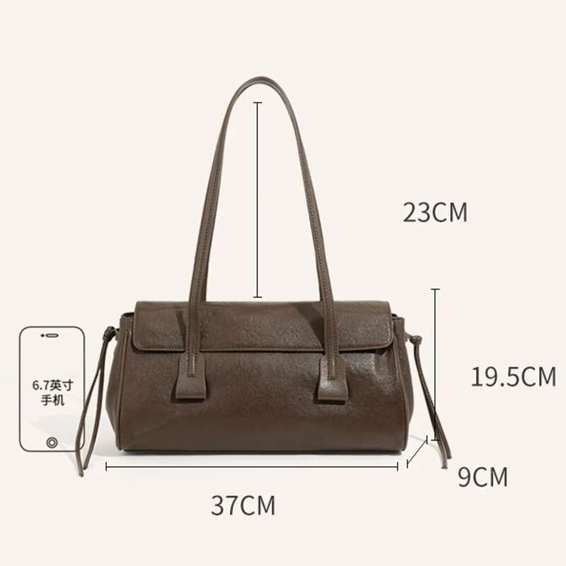 Formeki Autumn Winter New Shoulder 2025 Trend Vegetable Tanned Cowhide Underarm Pillow Women's Bag Popular Vintage