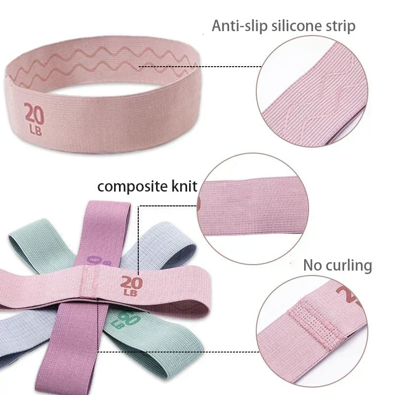 Elastic Bands Fitness Butt Training Tape Gym Resistance Workout Equipment Strength Yoga Band 250213