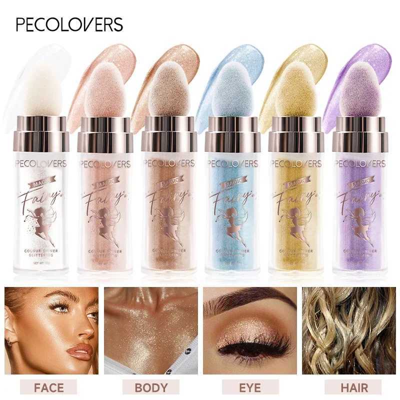 Shimmer Fairy Powder White Loose Highlighter Face Body Glitter Wand Makeup Bronzer Illuminator CosmeticW250217