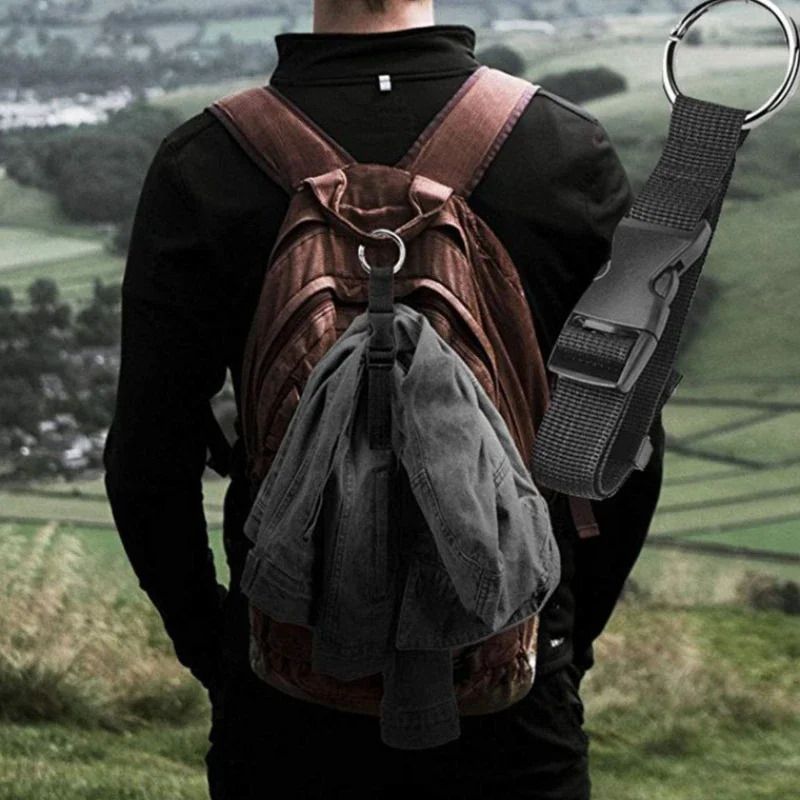 1pc Travel Luggage Strap External Hook Loop Backpack Portable Adjustable Jacket Holder 250118