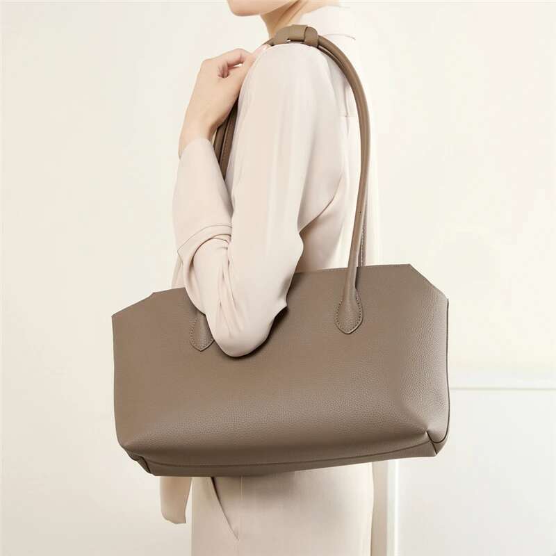 Hifashion Cowhide Genuine Leather Underarm Shoulder Bags For Women 2025 Trend Designer Large Female Tote Office Ladies Handbags