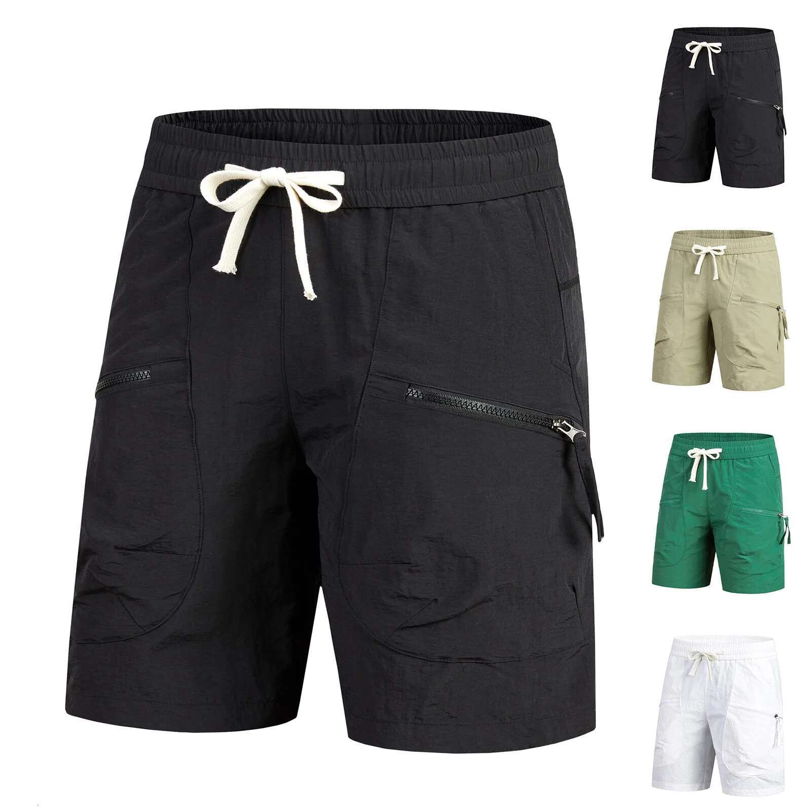 2025 Summer Solid Color Men's Designer Shorts Zipper Pocket New Casual Quick Drying Breathable Shorts Basketball Sports Shorts Cortos Hombre