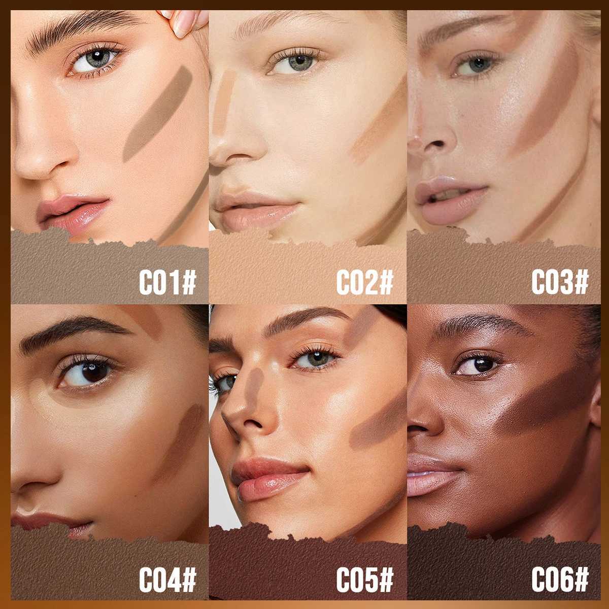 1PC Natural Brightening Nose and Facial Contours Lightweight Texture Contour Stick Perfect Valentines Day Gift for GirlsW250217