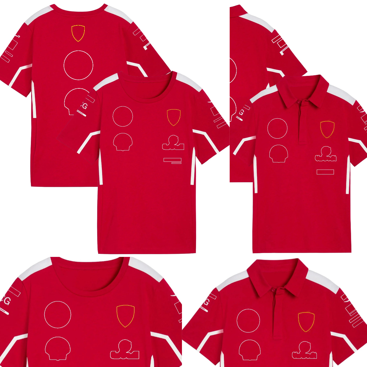 2025 New F1 Team T-shirt Polo Shirt Formula 1 Racing Classic Red Jersey T-shirts Men and Women Official Same Driver T-Shirt Fans Tops