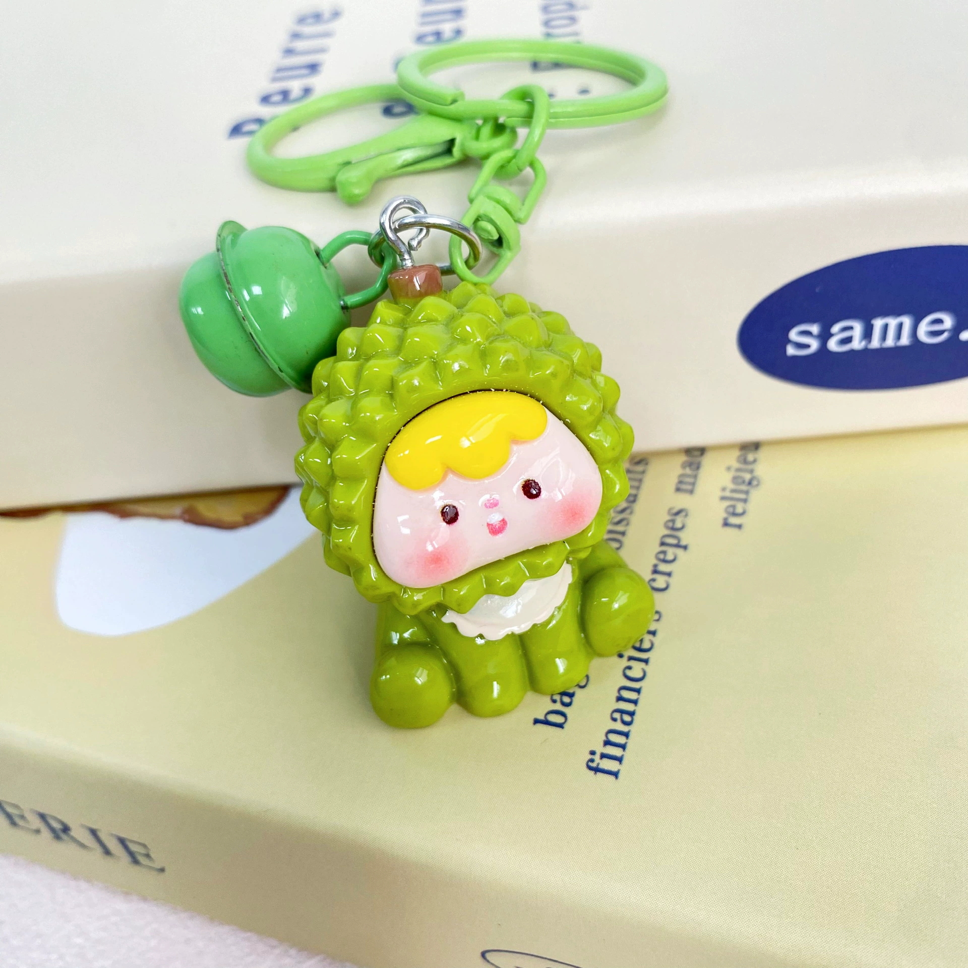 New three-dimensional fruit cub bell keychain girlish heart student accessories best friend gift pendant couple pendant
