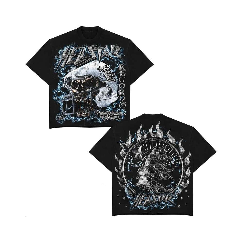 Summer New Harajuku Style Hip Hop Anime Printed Men's and Women's Loose Casual Short Sleeves