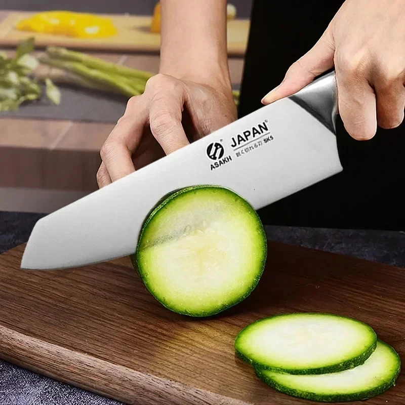 Japanese Kitchen Knives Set Stainless Steel Fish Fillet Meat Cleaver Chef Knife Sushi Slicing Santoku Cooking Tools 250212