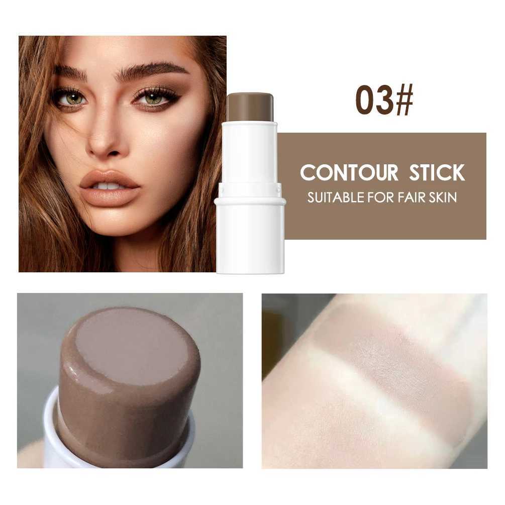 QIBEST Highlighter Makeup Glitter Contouring Bronzer For Face Shimmer Powder Creamy Texture Illuminator Stick Women CosmeticsW250217