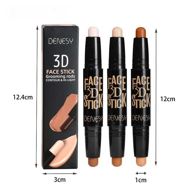 Facial freckles double headed concealer durable white dark circles orthotics contour eye stick pencil makeupW250217