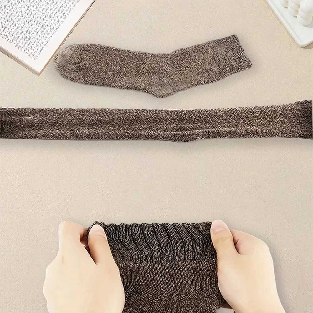 3/5 pairs of mens thick woolen socks autumn and winter stockings warm towels crew socks Christmas gifts W250217