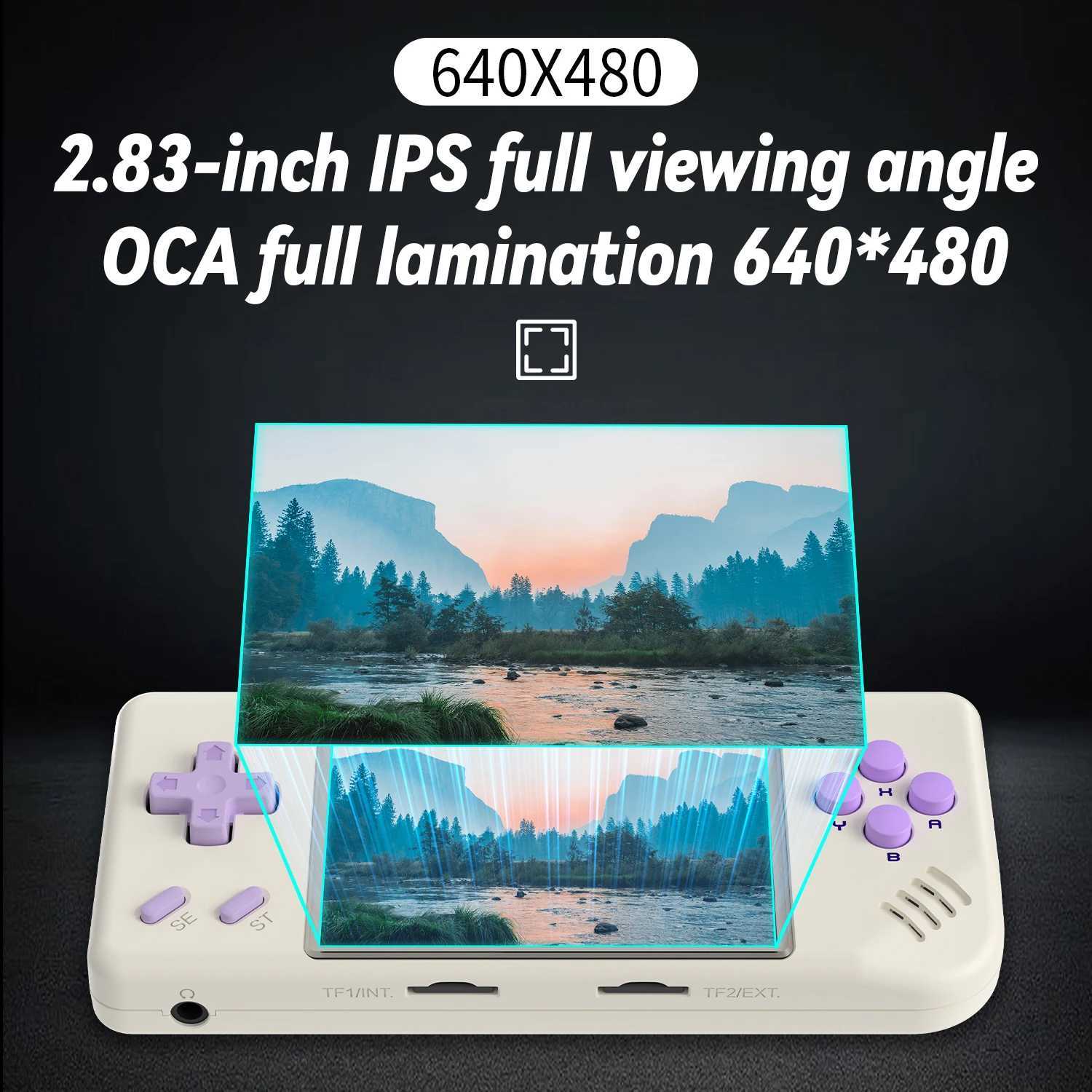 ANBERNIC RG28XX Handheld Game Console 2.83 Sn IPS Sn 64G Linux 5000+ Games Pre-installed H700 Quad-core Cortex-A53 Z250321