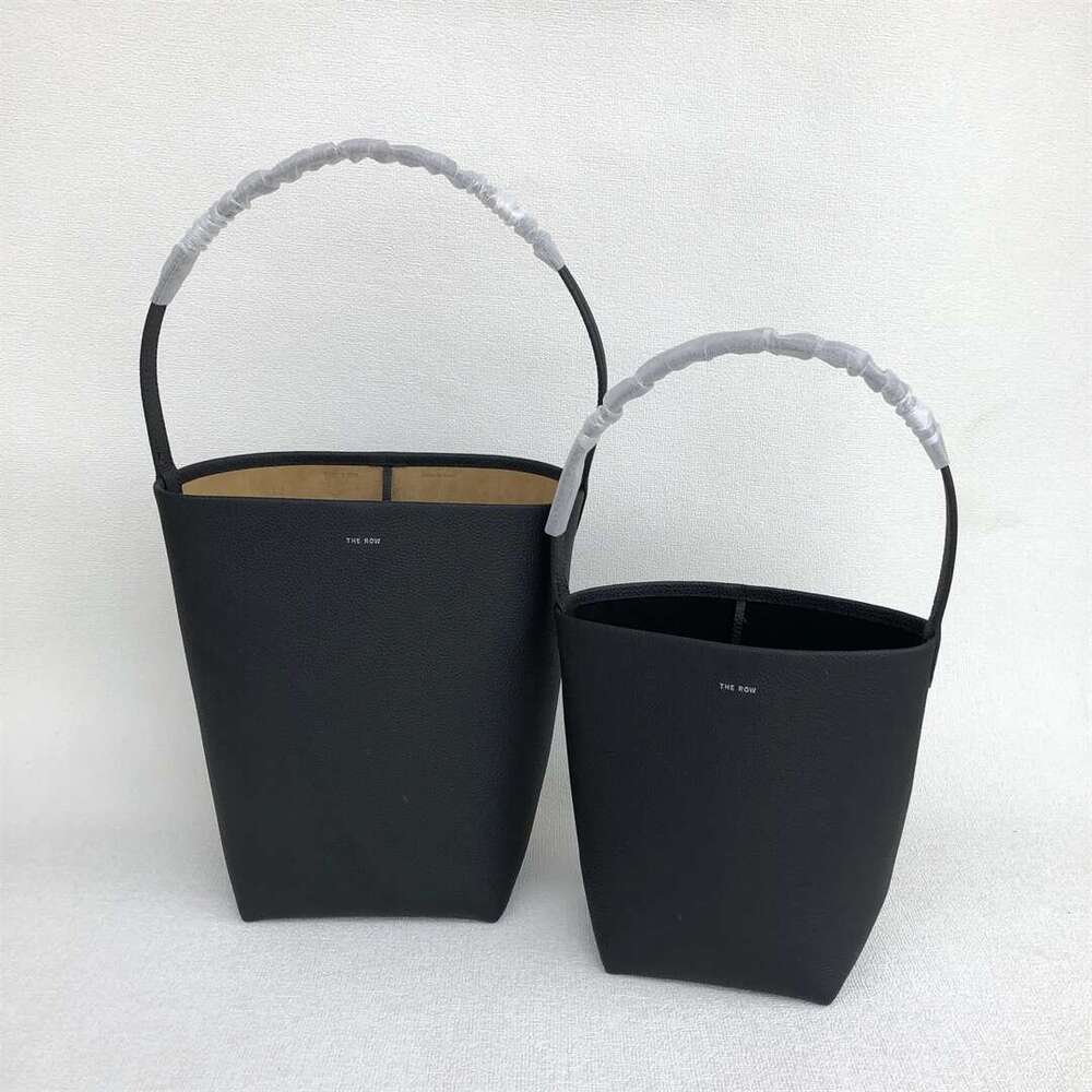 High-Quality Tr's Women's Cowhide Park Simple Large-Capacity Shoulder Handbag Bucket Tote Bag