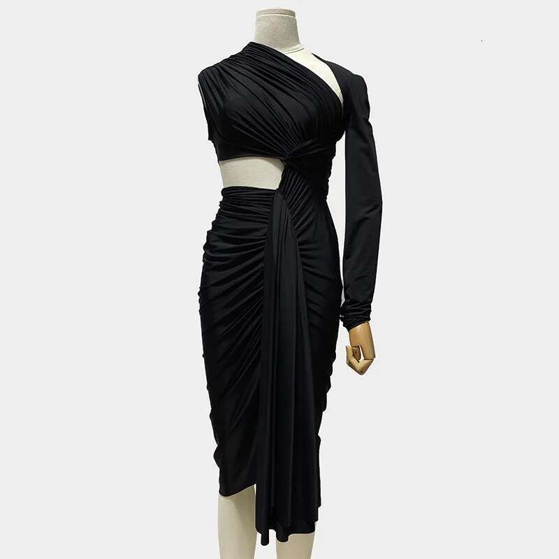 Owen Seak Women Casual Summer Above Knee Mini Gothic High Streetwear Trumpet Mermaid Black Skirt