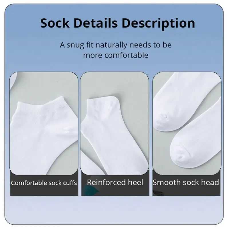 0 Pairs Women Socks Breathable Sports socks Solid Color Boat socks Comfortable Cotton Ankle Socks White Black W250217