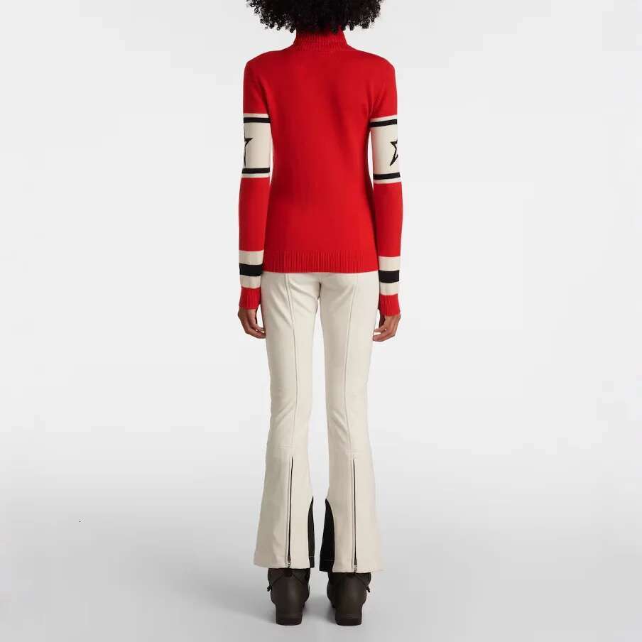 Haruku autumn and winter new jacquard knitted letter stripe fashion high-necked slim women's sweater