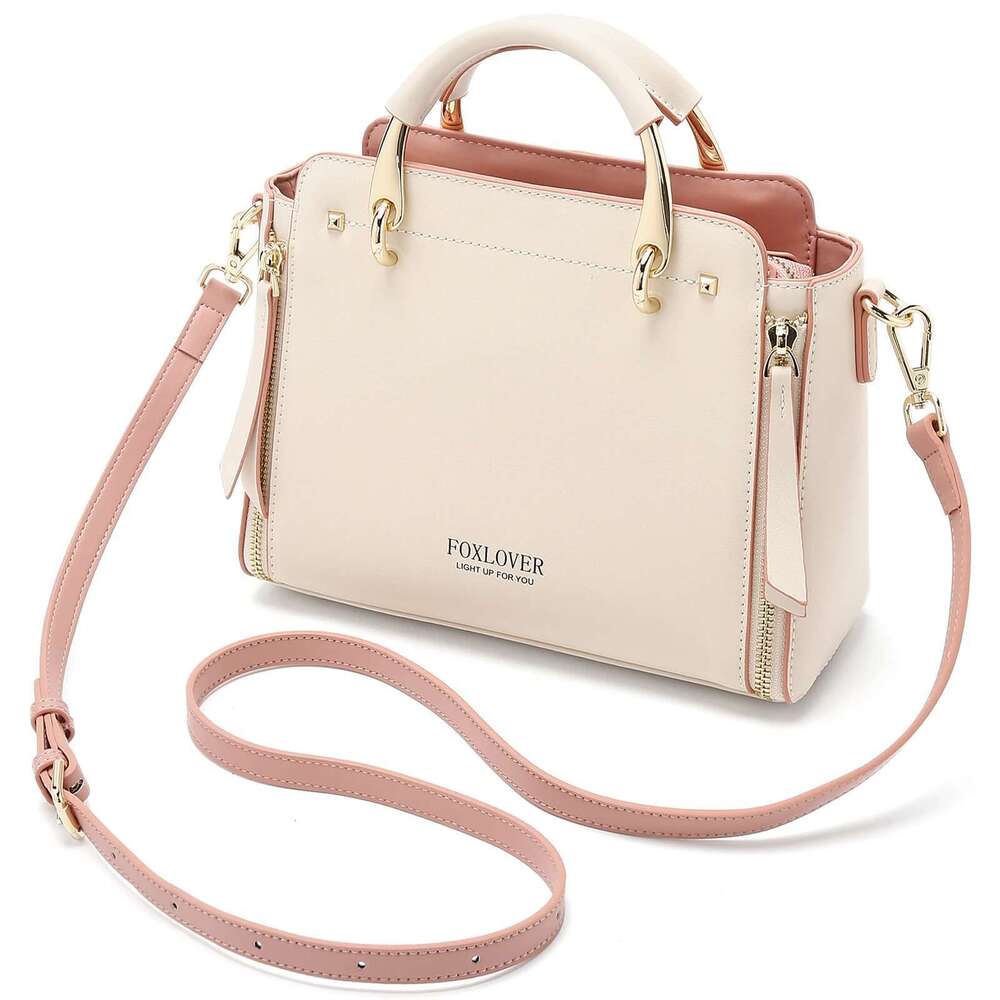 FOXLOVER Women Leather Shouder Handbag Casual Tote Lady Fashion Designer Bag Valentine's Day Gift For Wife, Lover