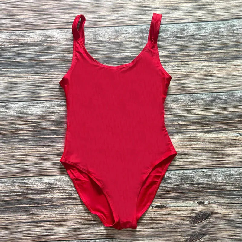 Sexy Padded One Piece Swimsuit Women Swimwear Solid Bathing Suit monokini Swimming Summer Beachwear maillot de bain femme 250213