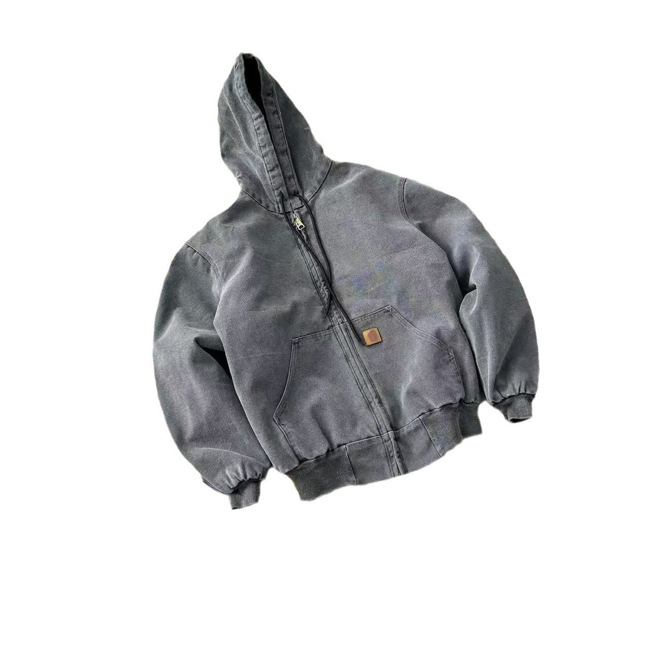 Hip Hop Gothic Layered Zipper Hoodie Y2k Clothes Harajuku Punk Loose Sweatshirt Hoodie Retro Pullover Tops Streetwear 241121