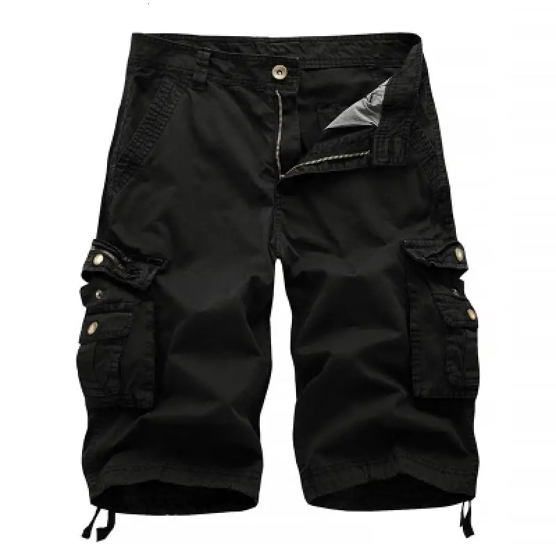Cotton Cargo Shorts Men Summer Army Military Tactical Homme Male Casual Streetwear MultiPocket 250214