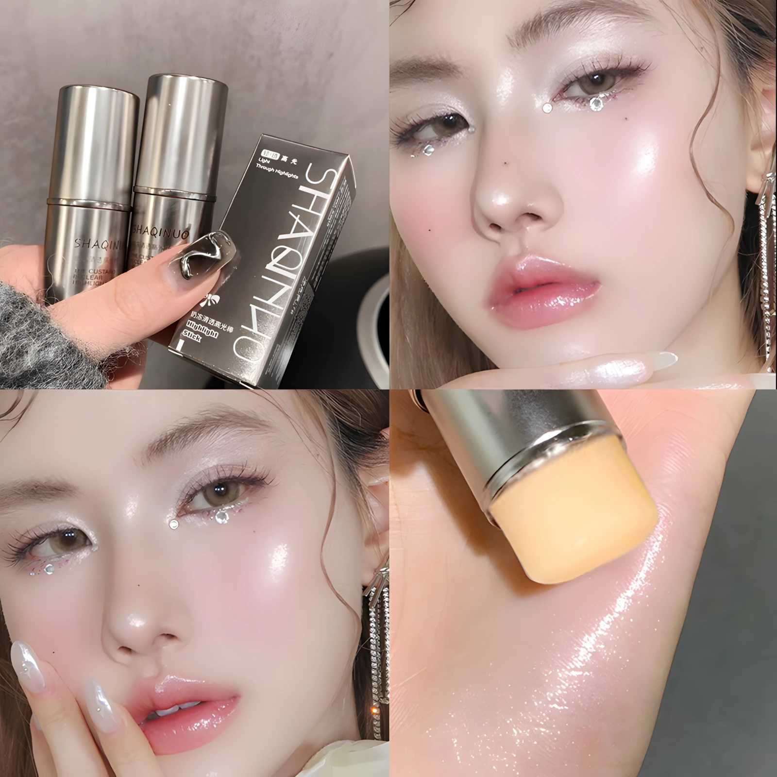 Korea Shuiguang High Gloss Stick Wet Bright Transparent eye shadow Highlighter MakeupW250217