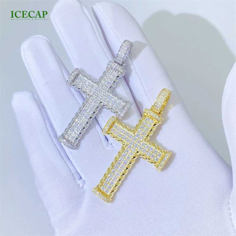 wholesale Cross pendant 925 Sterling Silver VVS D moissanite diamond Pass the diamond test Charm hip hop pendant