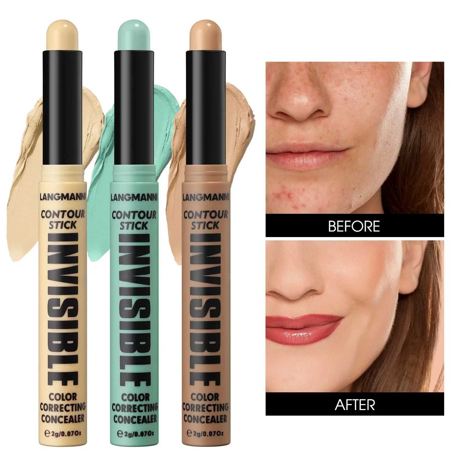 Nude Facial Foundation Color Correcting Concealer Stick Green Purple Contour Full Coverage Oil Control Brighten Skin MakeupXJ250217